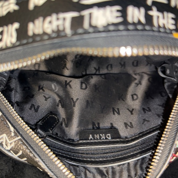 DKNY Graffiti Crossbody Bag - Black and Red - Picture 2 of 14